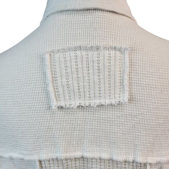 NEW POL Oversized Small Textured White Knit Button Down Sweater Relaxed Fit BOHO - Picture 13 of 16